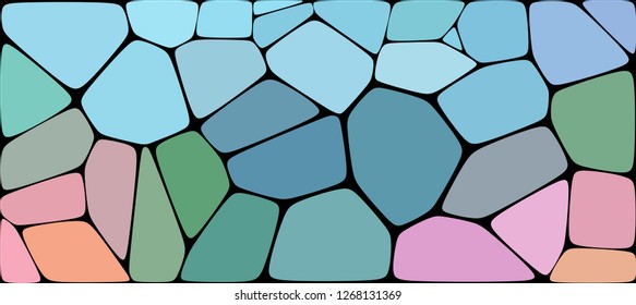 Abstract colorful mosaic surface in a retro style. Creative geometric background. Vector backdrop consisting of shapes of different colors and sizes.