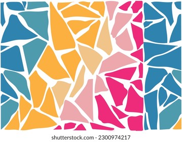  Abstract colorful mosaic tiles background, vector illustration geometric shapes.mosaic tiles on the wall background design.