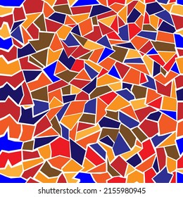 Abstract Colorful Mosaic Tiles Wall Background . Seamless Vector Tile Pattern.