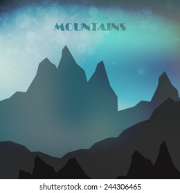 Abstract colorful Mountains, vector art Illustration