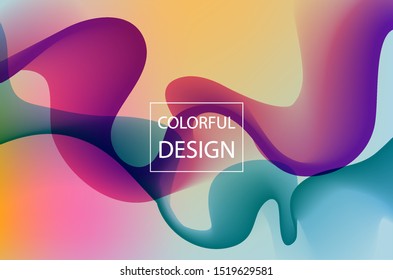 Abstract colorful moving background. Design Template for poster and cover. Vector Illustration.
