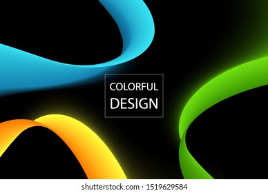 Abstract colorful moving background. Design Template for poster and cover. Vector Illustration.