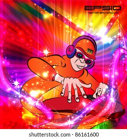 Abstract colorful music background
