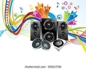 abstract colorful music background vector illustration