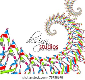 abstract colorful music notes design, vector