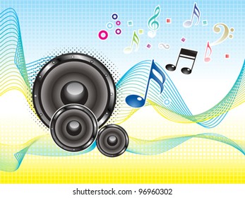 abstract colorful music sound wave wallpaper vector illustration
