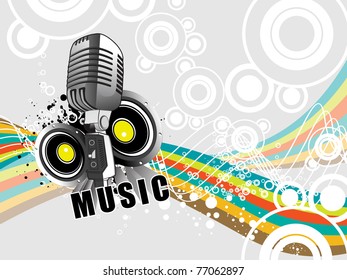 abstract colorful musical concept background, illustration