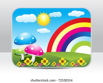 abstract colorful nature background vector illustration