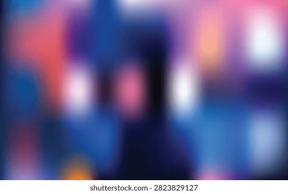 Abstract Colorful Neon Blur Background with Glowing Gradient Lights and Futuristic Digital Bokeh Effect