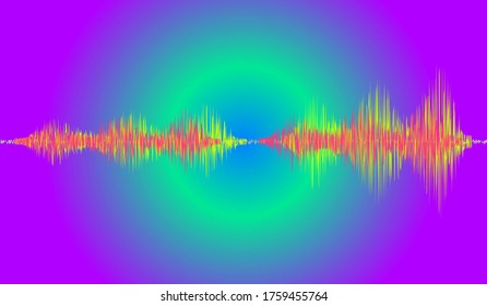 the abstract colorful neon soundwave pattern element.music pulse background. Audio track wave graph of frequency and spectrum. vector illustration background and wallpaper.
