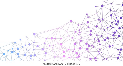 abstract colorful network background with connected dots