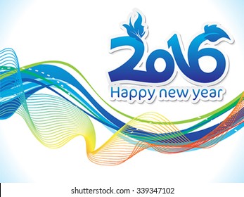 abstract colorful new year wave background vector illustration