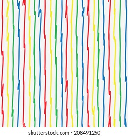 Abstract colorful noisy strokes background. Seamless pattern. Vector.