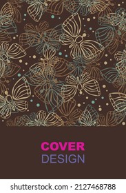Abstract colorful notebook or book cover design. Camouflage pattern. Vector illustration.