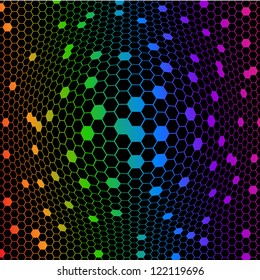 Abstract colorful octagons