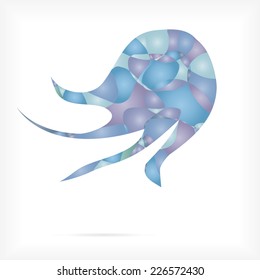 abstract colorful octopus logo isolated on white background 