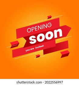 Abstract colorful Opening Soon eps vector 10