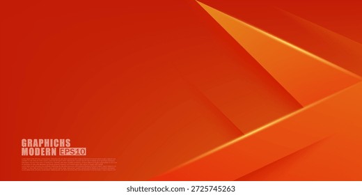 Abstractas fondo naranja colorido con Formas triangulares superpuestas diseño de concepto de elemento de patrón de textura de sombra. Estilo de Anuncio simple y elegante. Vector Eps10
