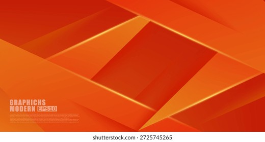 Abstractas fondo naranja colorido con Formas triangulares superpuestas diseño de concepto de elemento de patrón de textura de sombra. Estilo de Anuncio simple y elegante. Vector Eps10