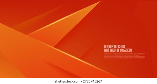 Abstractas fondo naranja colorido con Formas triangulares superpuestas diseño de concepto de elemento de patrón de textura de sombra. Estilo de Anuncio simple y elegante. Vector Eps10