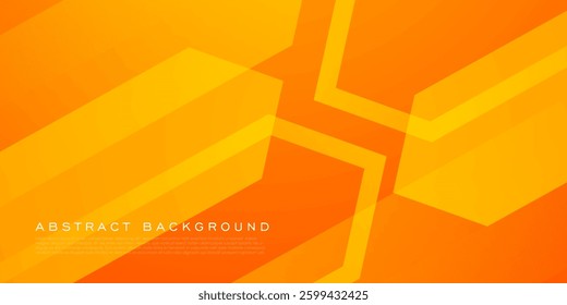 Abstract colorful orange bright 3D background. Simple dynamic shapes color pattern. Eps10 vector