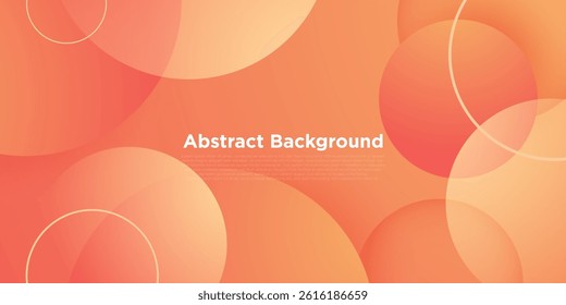Abstract colorful orange circle background. Trendy shapes overlap circle pattern background. Eps10 vector