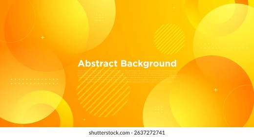 Abstract colorful orange circle background. Simple overlap geometric circle shapes pattern. Eps10 vector
