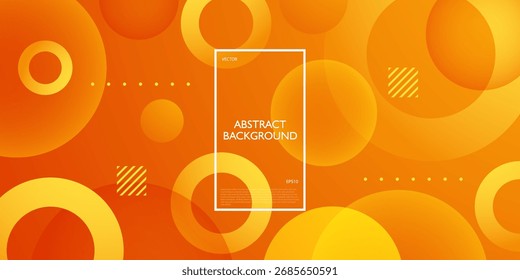 Fondo de Anuncio de patrón de círculo naranja colorido Abstractas. Fondo de moda de diseño abstracto de patrón de moda. Vector Eps10