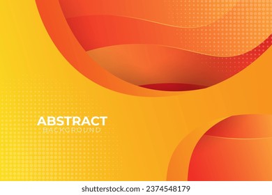 Abstract colorful orange curve background