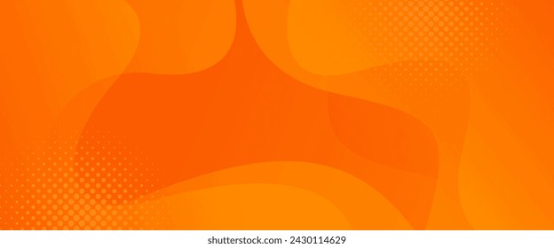 Abstract colorful orange curve background, orange gradient dynamic banners with wave shapes. Suitable for banners, templates, sales, events, ads, web, and headers