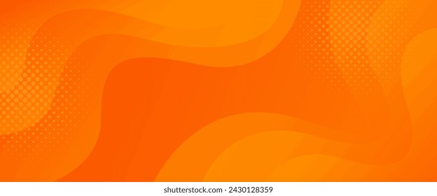 Abstract colorful orange curve background, orange gradient dynamic banners with wave shapes. Suitable for sales templates, events, ads, web, and headers