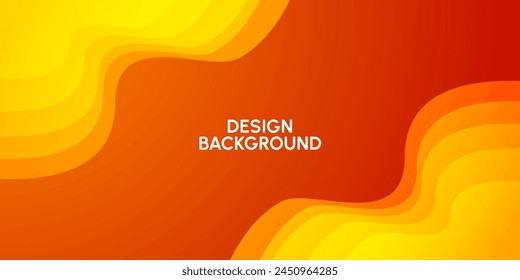 Abstract colorful orange curve background