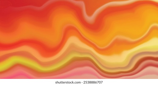 Abstract colorful orange curve background