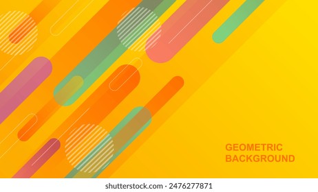 Abstract colorful orange dynamic background. Modern geometric Wallpaper. Beautiful vector design for templates, banners, covers, brochures, websites, and pages
