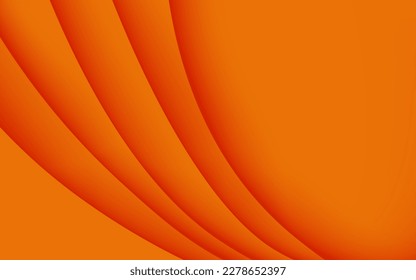 abstract colorful orange dynamic wavy layers papercut style background. eps10 vector