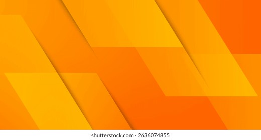 Abstract colorful orange overlap triangle background. Trendy shapes overlap pattern with shadow and lines. Eps10 vector