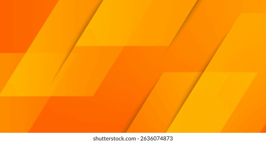 Abstract colorful orange overlap triangle background. Trendy shapes overlap pattern with shadow and lines. Eps10 vector