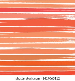 Abstract colorful orange paint brush and strokes, stripes pattern background. creative colorful nice brush strokes and hand drawn with horizontal lines background