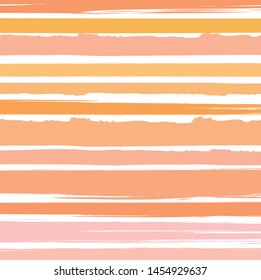 Abstract colorful orange paint brush and strokes, stripes pattern background. colorful orange nice brush strokes and hand drawn with horizontal lines pattern background