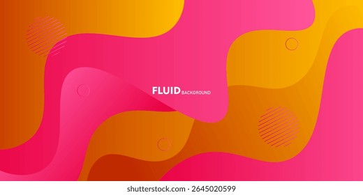 Abstractas concepto de onda fluida de gradiente de color naranja y rosa. Elemento de patrón de onda de color simple. Vector Eps10