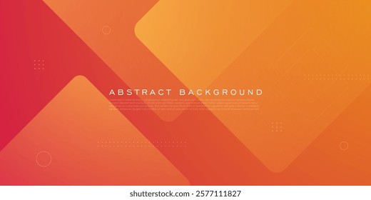 Abstract colorful orange square overlap 3D background. Trendy shapes pattern combination. Eps10 vector