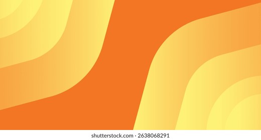 Abstract colorful orange and yellow gradient waves background simple modern abstract design