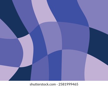 Abstract colorful organic mosaic illustration design background. Colors: blue, purple, and violet.