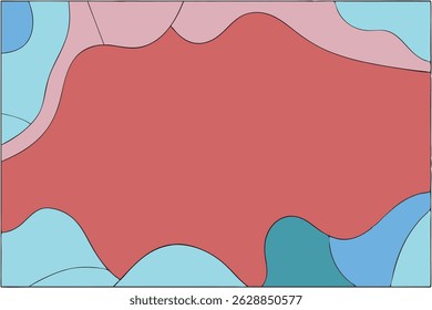 Abstract colorful organic shape composition with transparency for diverse design purposes