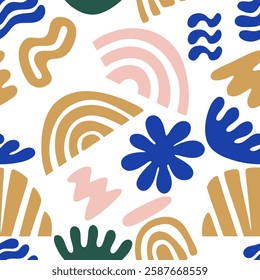 Abstract Colorful Organic Shapes Pattern