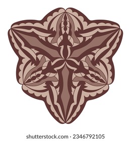 Abstract colorful ornament in circle. Vector mandala pattern. 