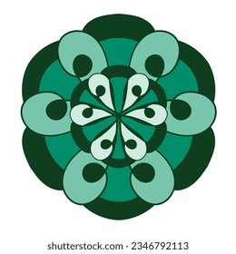 Abstract colorful ornament in circle. Vector mandala pattern. 