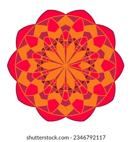 Abstract colorful ornament in circle. Vector mandala pattern. 