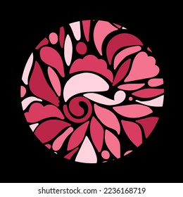 Abstract colorful ornament. Decorative graphic design element. 