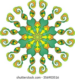 Abstract colorful ornament .Vector.Mandala.